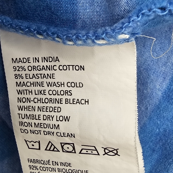 prAna Setu Hoodie Mens Sz Medium Blue Stripe Pullover Organic Cotton Sweatshirt - Picture 7 of 7